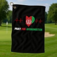 Pray For Afghanistan Golf Towel thumb 1