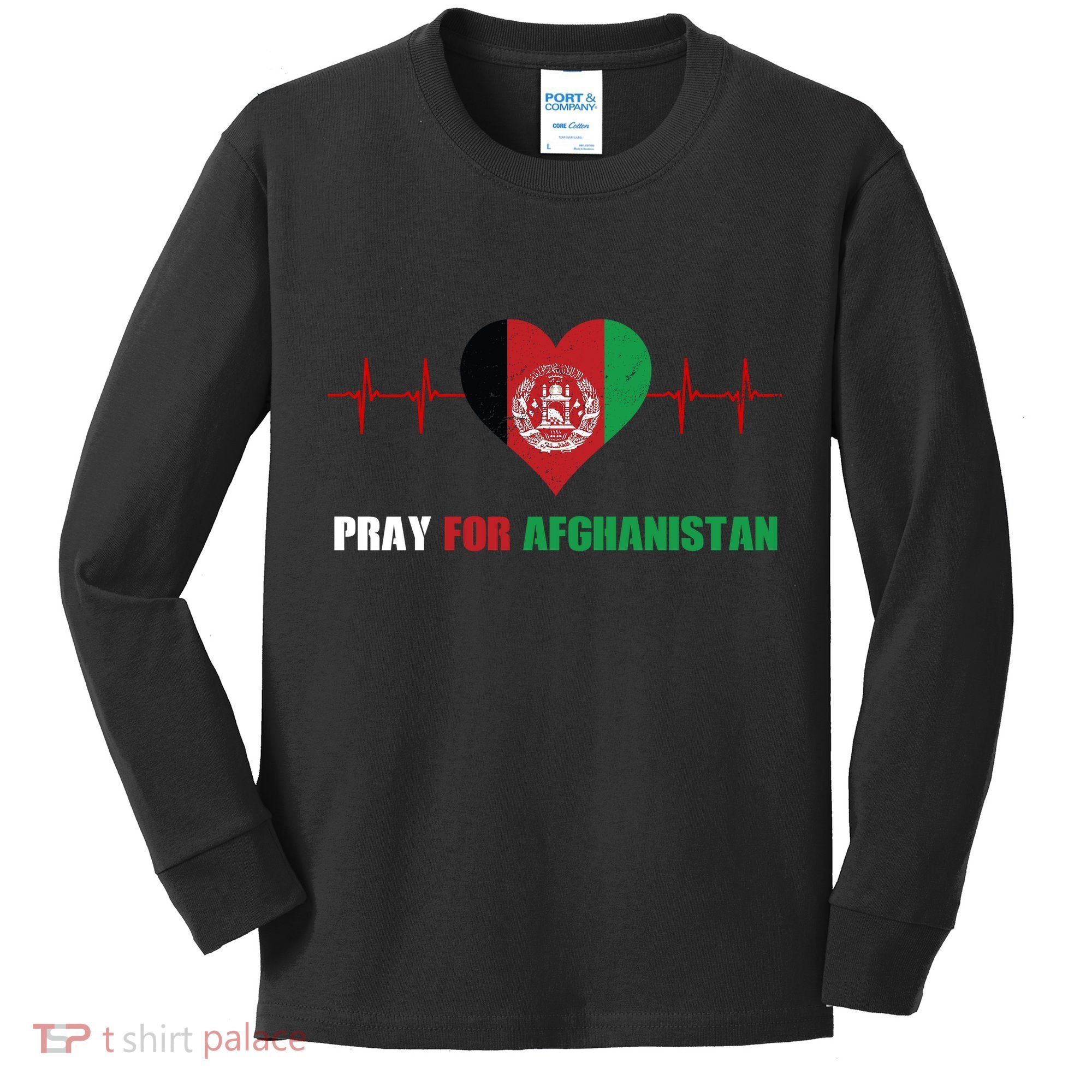 Pray For Afghanistan Kids Long Sleeve Shirt