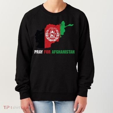 Pray For Afghanistan Flag Map Women's Sweatshirt