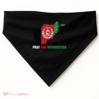Pray For Afghanistan Flag Map USA-Made Doggie Bandana thumb 0