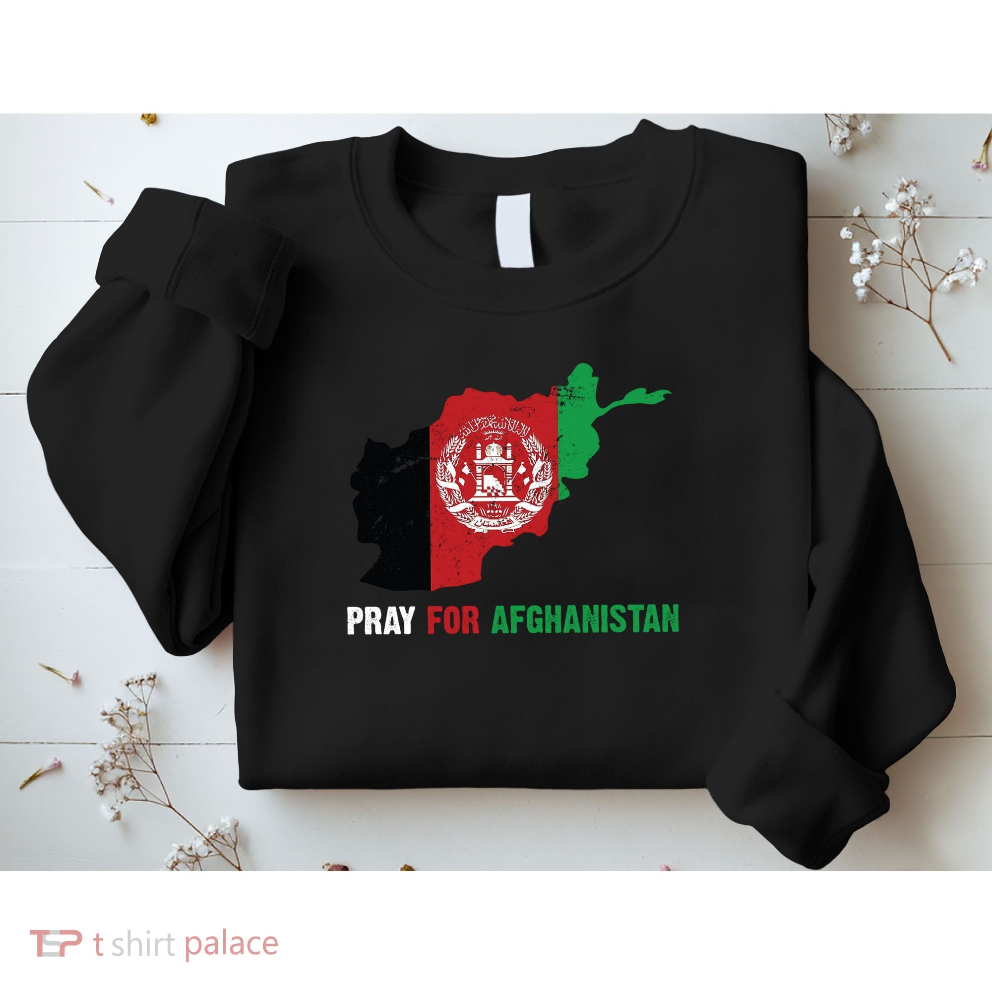 Pray For Afghanistan Flag Map Sweatshirt
