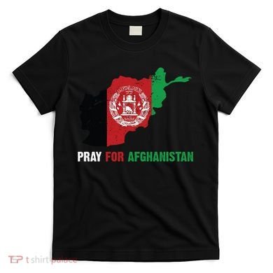 Pray For Afghanistan Flag Map T-Shirt