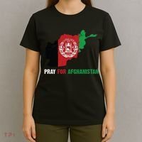 Pray For Afghanistan Flag Map T-Shirt thumb 4