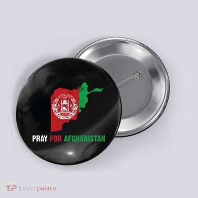 Pray For Afghanistan Flag Map Button
