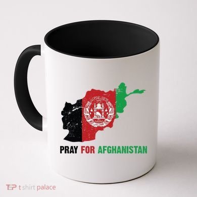 Pray For Afghanistan Flag Map Coffee Mug