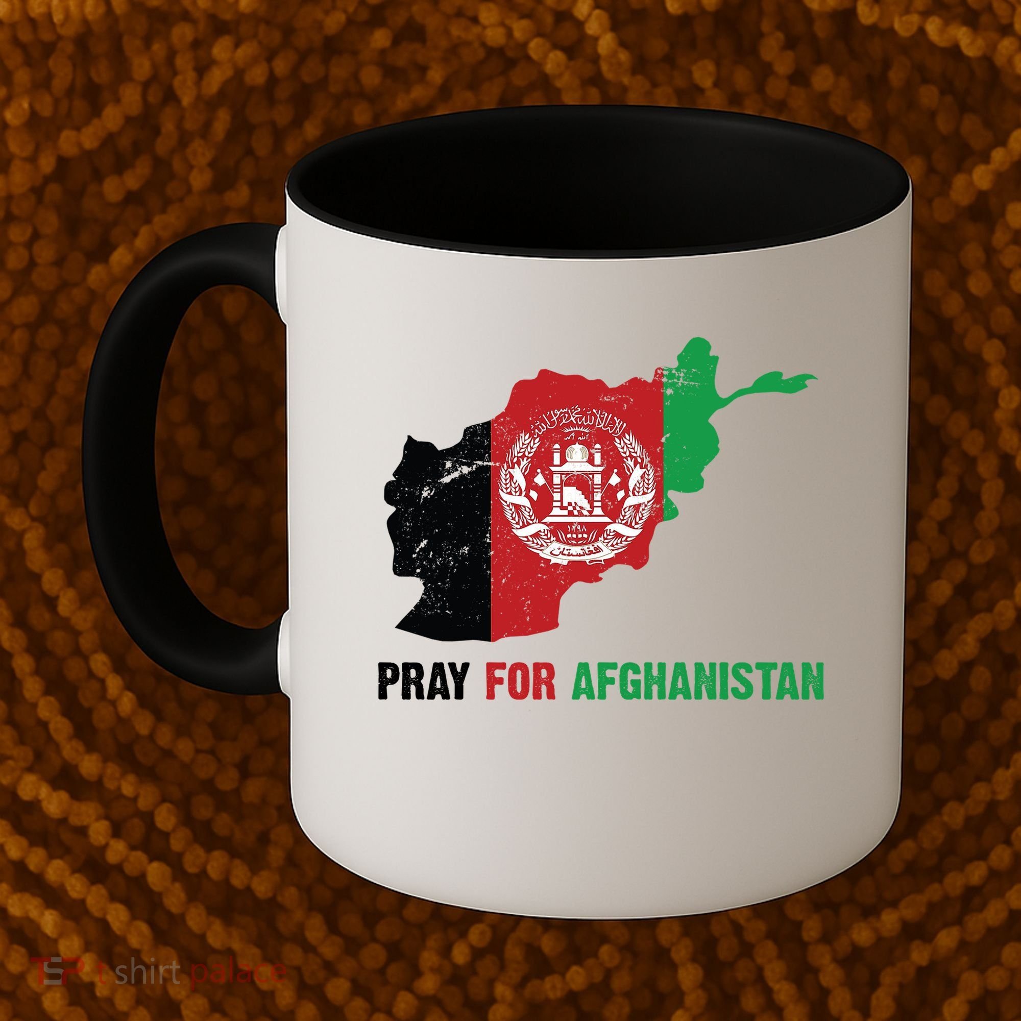 Pray For Afghanistan Flag Map Coffee Mug