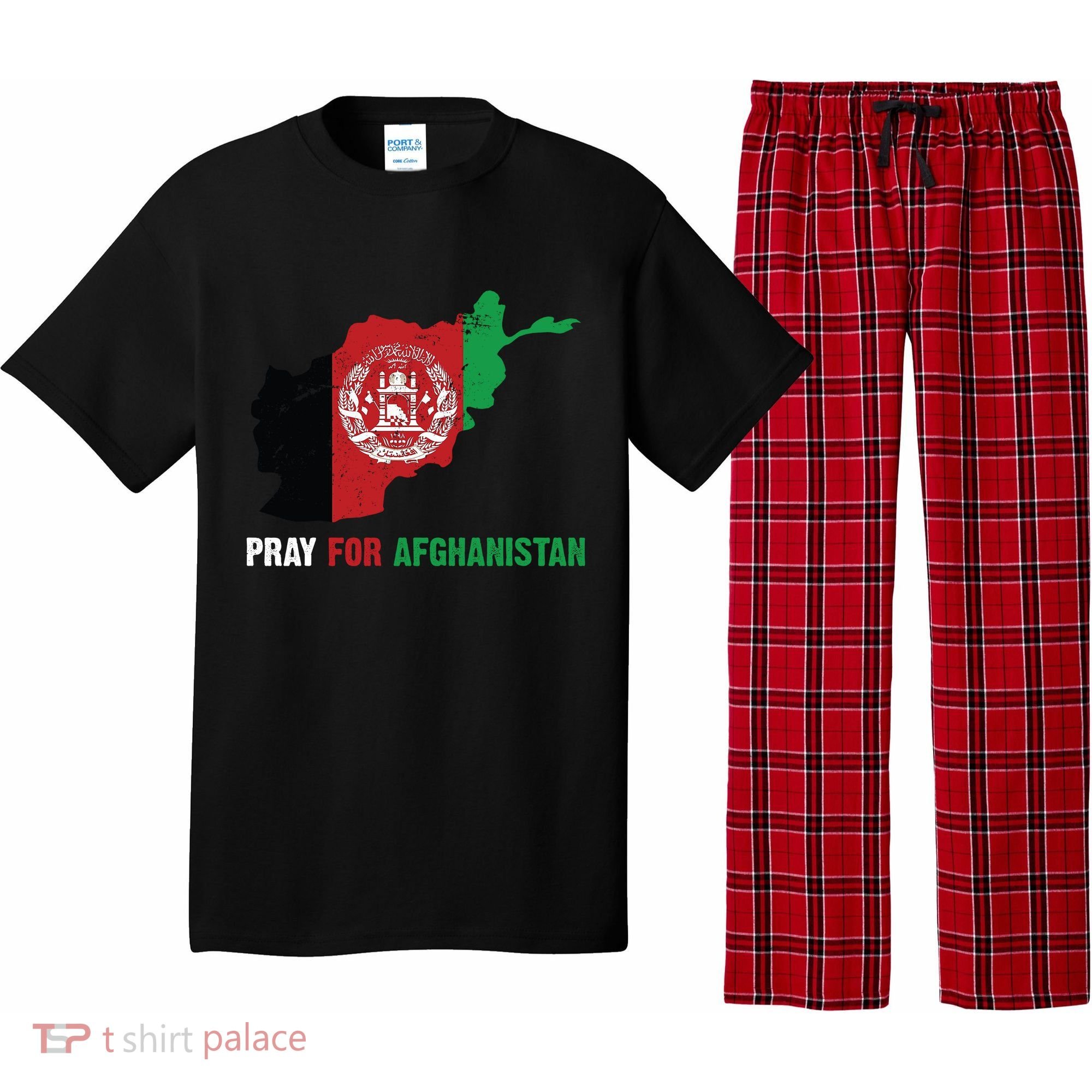 Pray For Afghanistan Flag Map Pajama Set