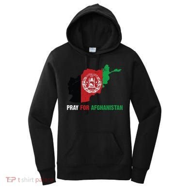 Pray For Afghanistan Flag Map Women's Hoodie