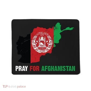 Pray For Afghanistan Flag Map Mousepad