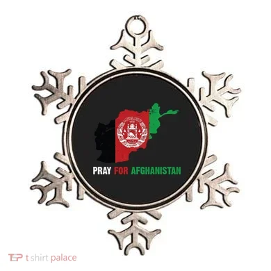 Pray For Afghanistan Flag Map Ornament