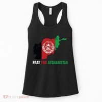 Pray For Afghanistan Flag Map Women's Tank Top thumb 0