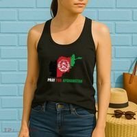 Pray For Afghanistan Flag Map Women's Tank Top thumb 2