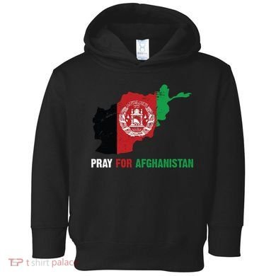 Pray For Afghanistan Flag Map Toddler Hoodie