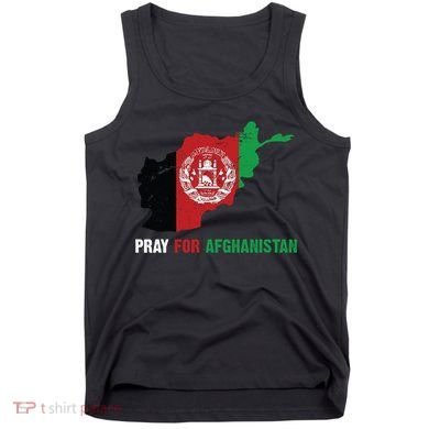 Pray For Afghanistan Flag Map Tank Top