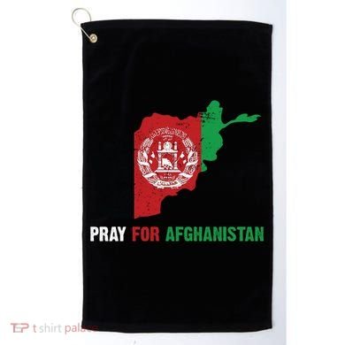 Pray For Afghanistan Flag Map Golf Towel