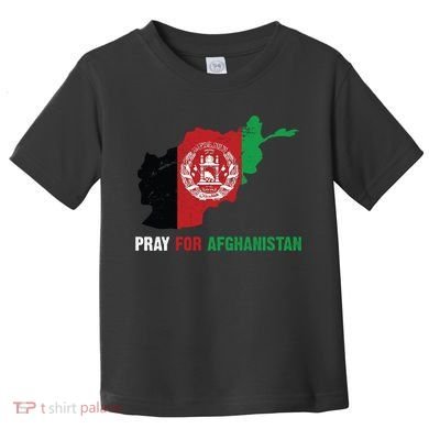 Pray For Afghanistan Flag Map Toddler T-Shirt