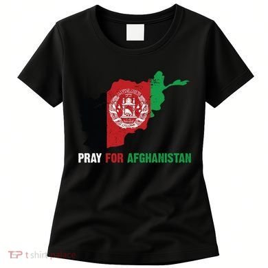 Pray For Afghanistan Flag Map Women's T-Shirt