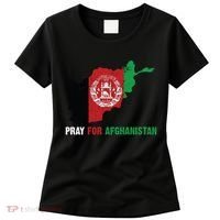 Pray For Afghanistan Flag Map Women's T-Shirt thumb 0