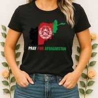 Pray For Afghanistan Flag Map Women's T-Shirt thumb 2