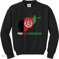 Pray For Afghanistan Flag Map Kids Sweatshirt thumb 0