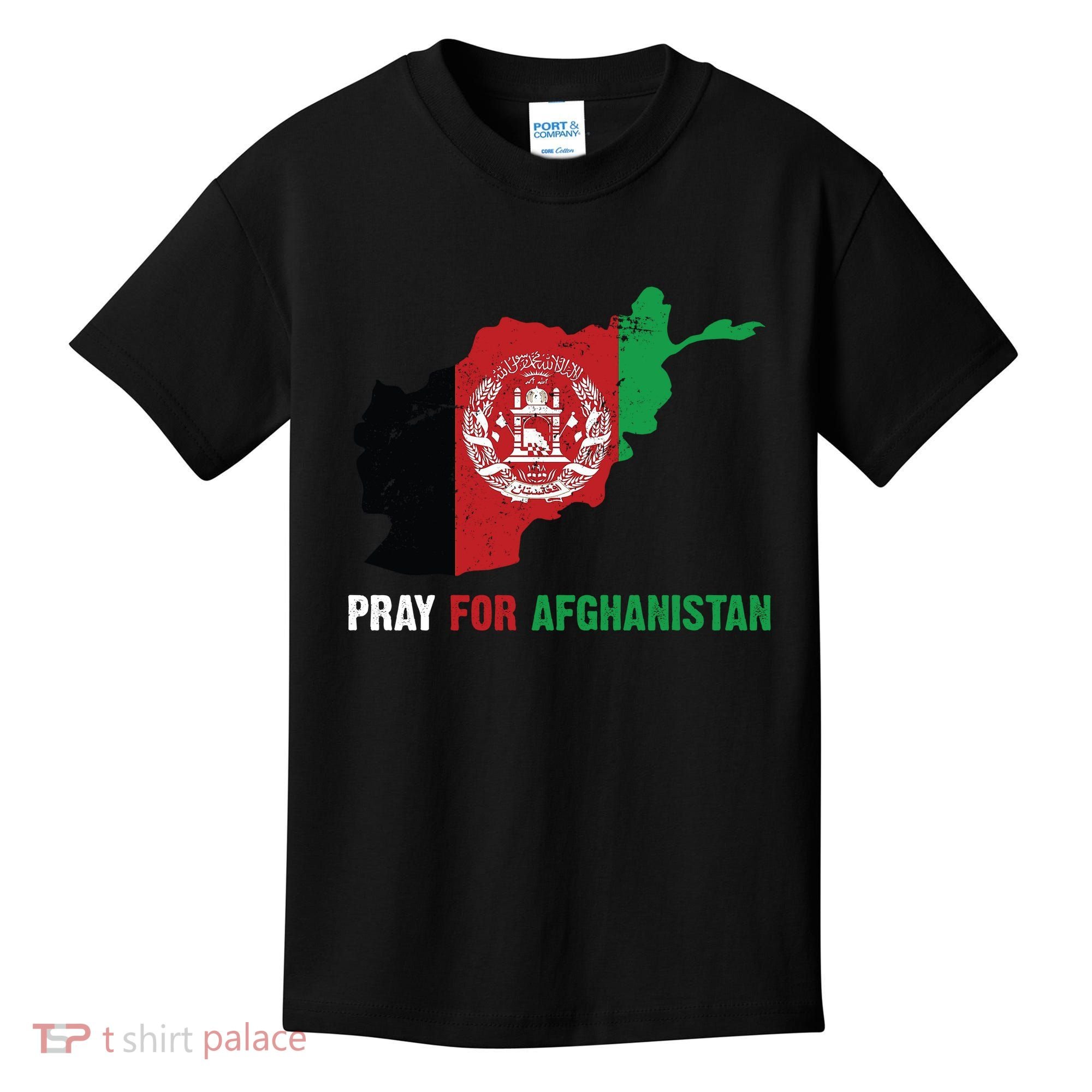 Pray For Afghanistan Flag Map Kids T-Shirt