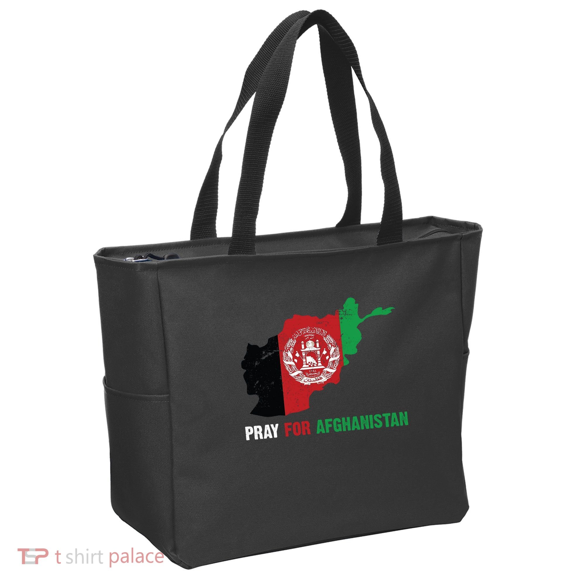 Pray For Afghanistan Flag Map Tote Bag