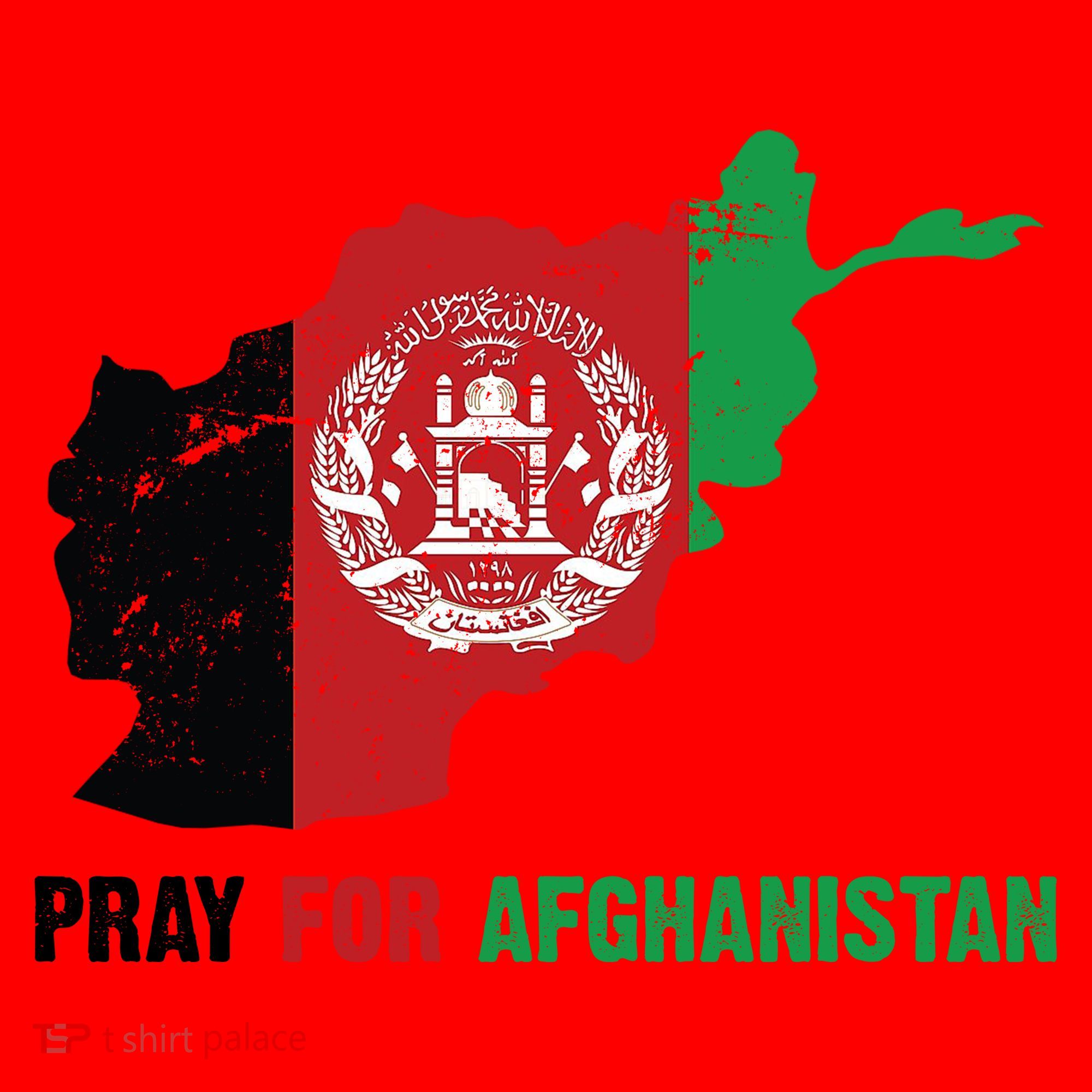 Pray For Afghanistan Flag Map Santa Hat