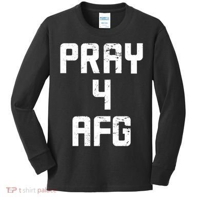 Pray For AFG Afghanistan Kids Long Sleeve Shirt