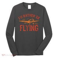Pilot Flying Aviator Flight Airplane Lovers Aviation Long Sleeve Shirt thumb 0
