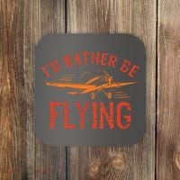 Pilot Flying Aviator Flight Airplane Lovers Aviation Coaster thumb 0