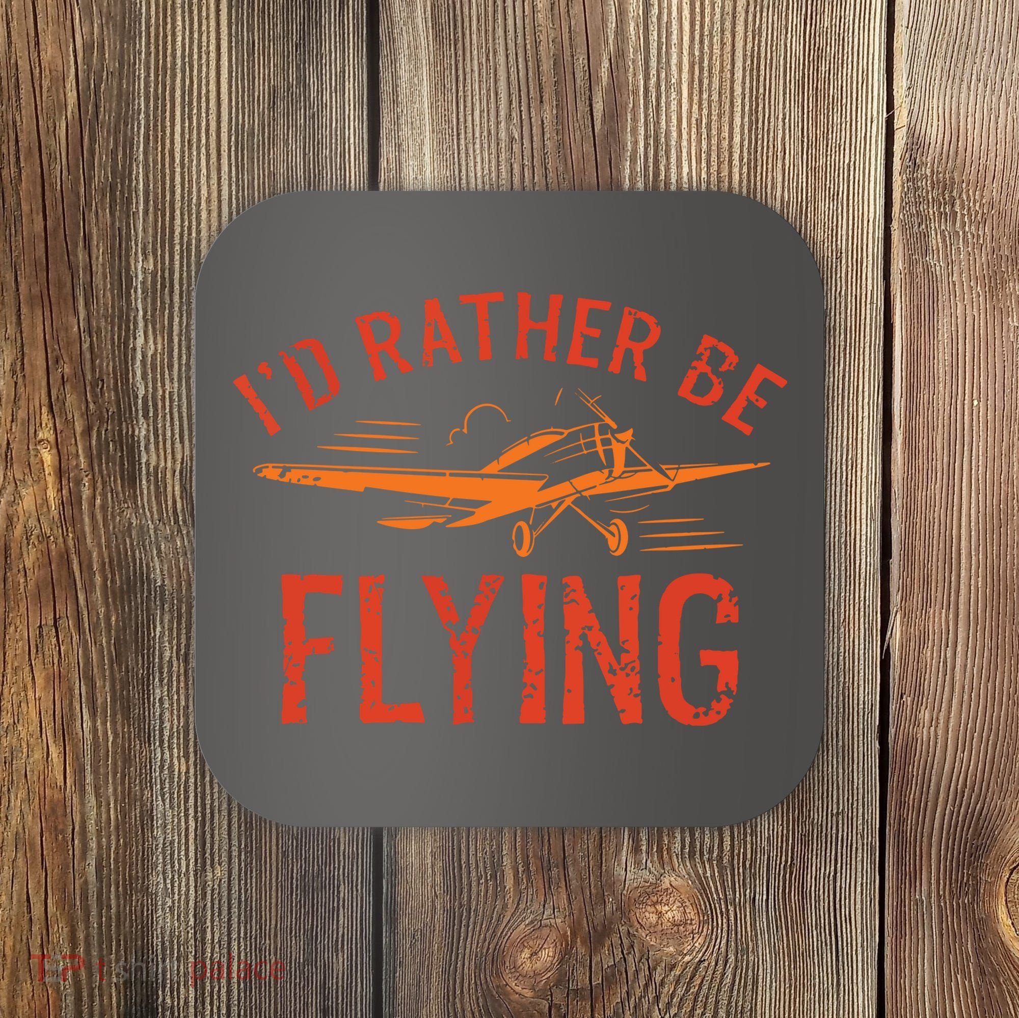 Pilot Flying Aviator Flight Airplane Lovers Aviation Coaster
