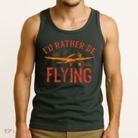 Pilot Flying Aviator Flight Airplane Lovers Aviation Tank Top thumb 3