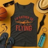 Pilot Flying Aviator Flight Airplane Lovers Aviation Tank Top thumb 4