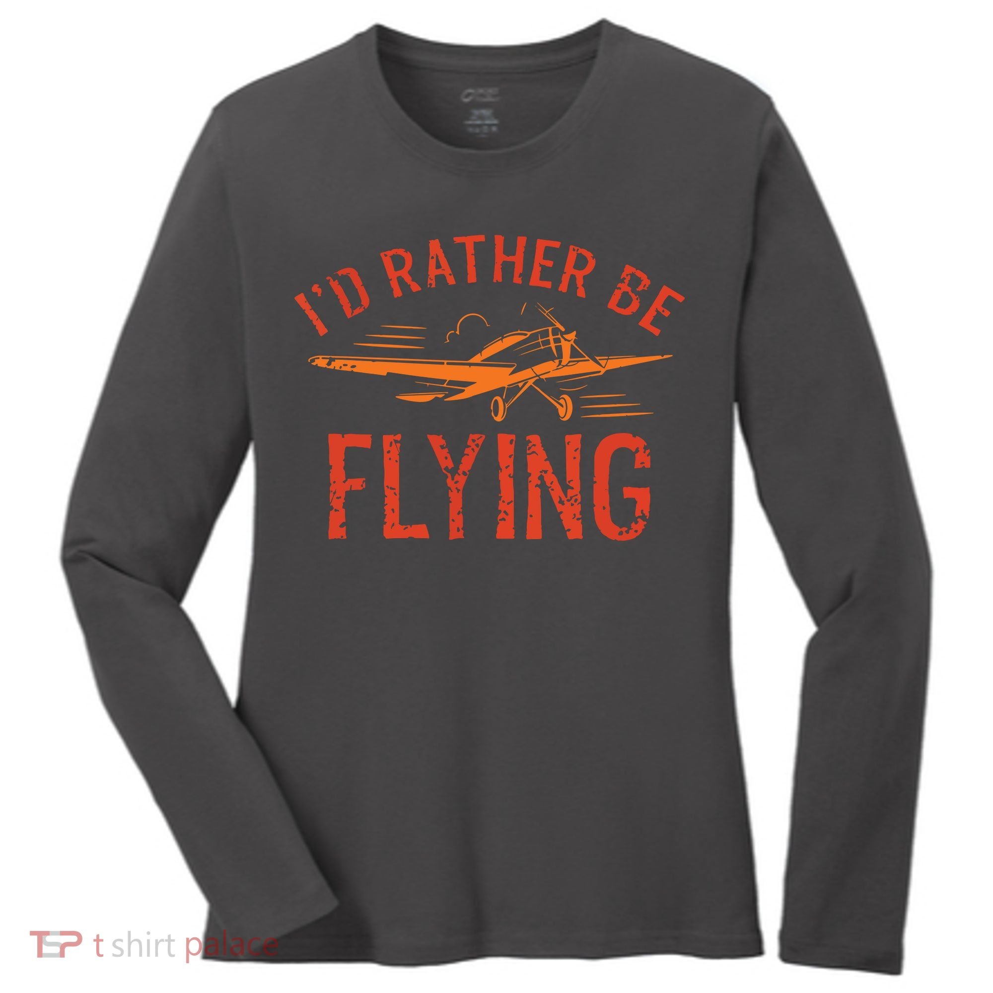 Pilot Flying Aviator Flight Airplane Lovers Aviation Women's Long Sleeve Shirt