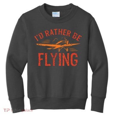 Pilot Flying Aviator Flight Airplane Lovers Aviation Kids Sweatshirt
