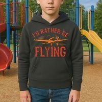 Pilot Flying Aviator Flight Airplane Lovers Aviation Kids Hoodie thumb 2