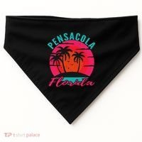 Pensacola Florida Beach Vacation Sunset Gift USA-Made Doggie Bandana thumb 0