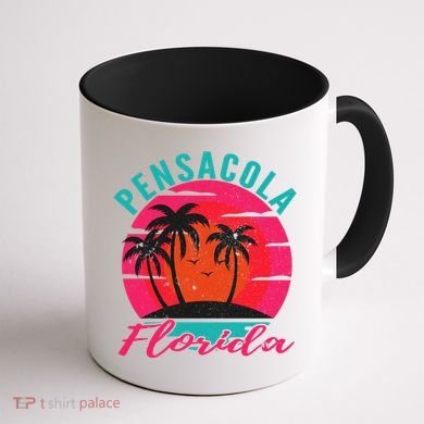 Pensacola Florida Beach Vacation Sunset Gift Coffee Mug back