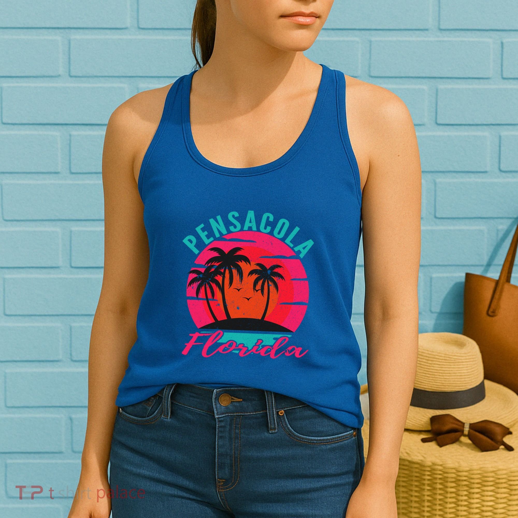 Pensacola Florida Beach Vacation Sunset Gift Women's Tank Top