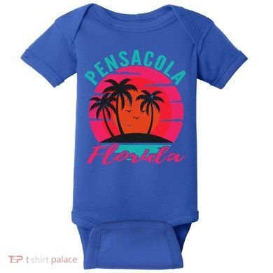 Pensacola Florida Beach Vacation Sunset Gift Baby Bodysuit