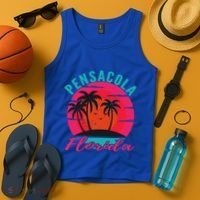 Pensacola Florida Beach Vacation Sunset Gift Tank Top thumb 4