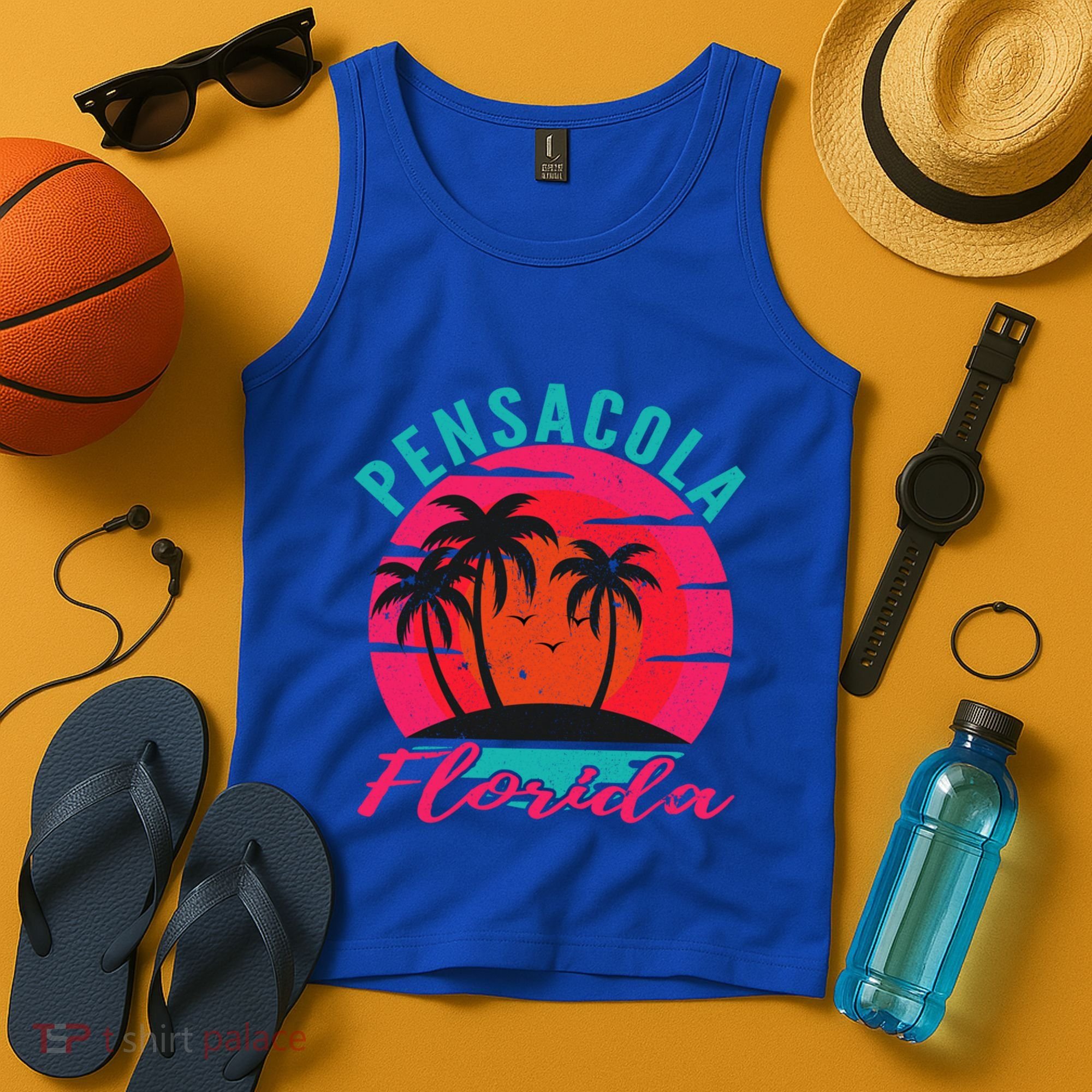 Pensacola Florida Beach Vacation Sunset Gift Tank Top