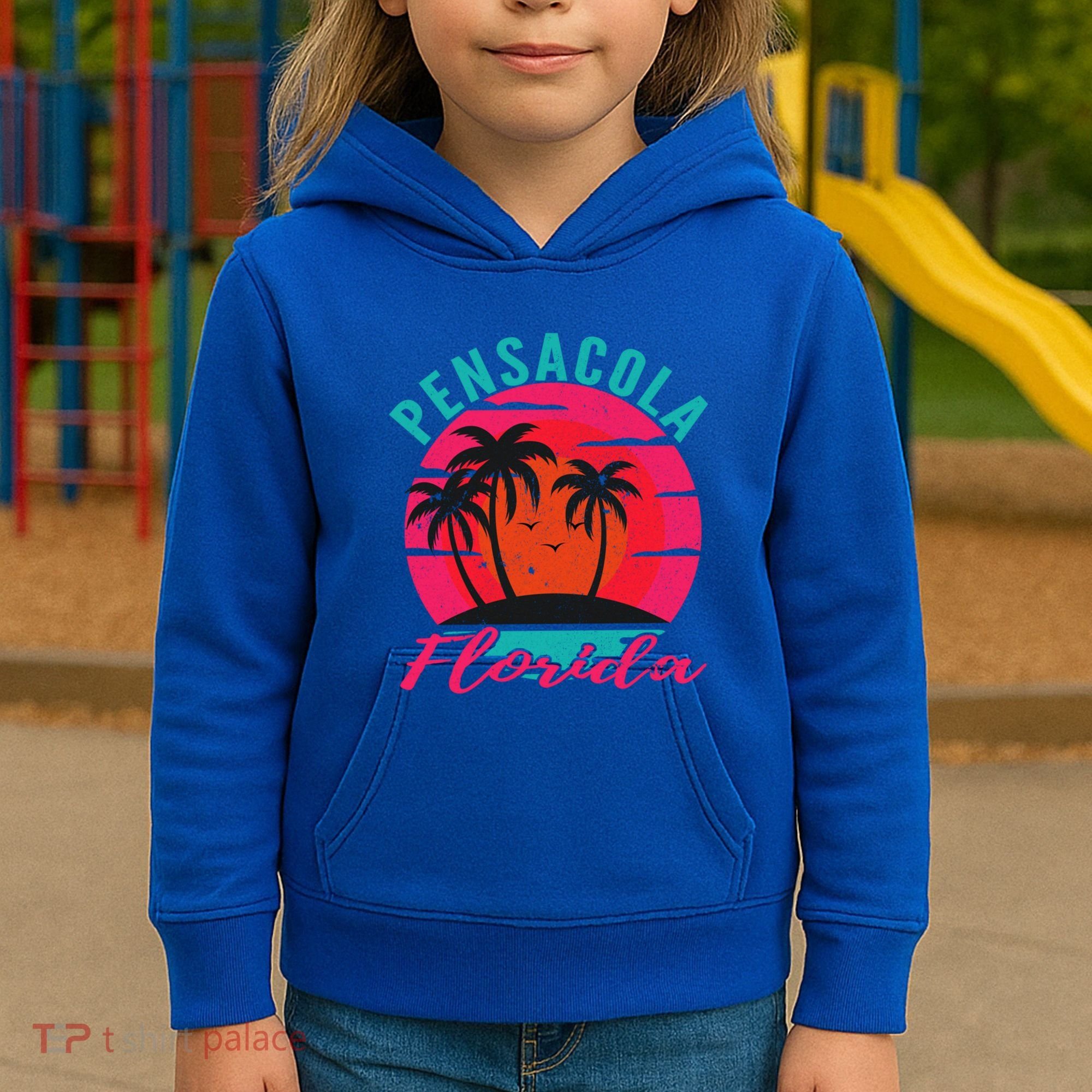 Pensacola Florida Beach Vacation Sunset Gift Kids Hoodie