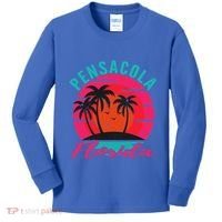 Pensacola Florida Beach Vacation Sunset Gift Kids Long Sleeve Shirt thumb 0