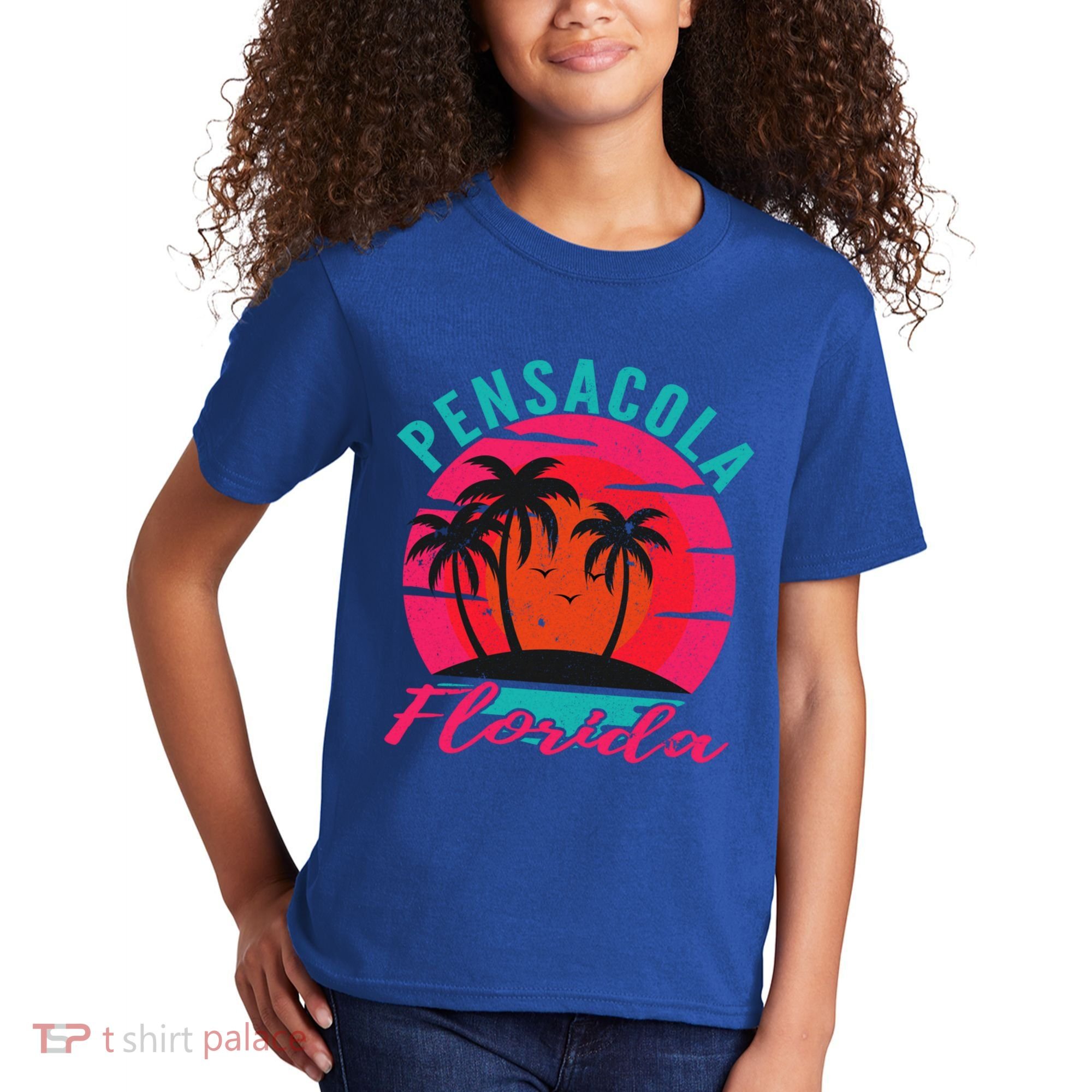 Pensacola Florida Beach Vacation Sunset Gift Kids T-Shirt