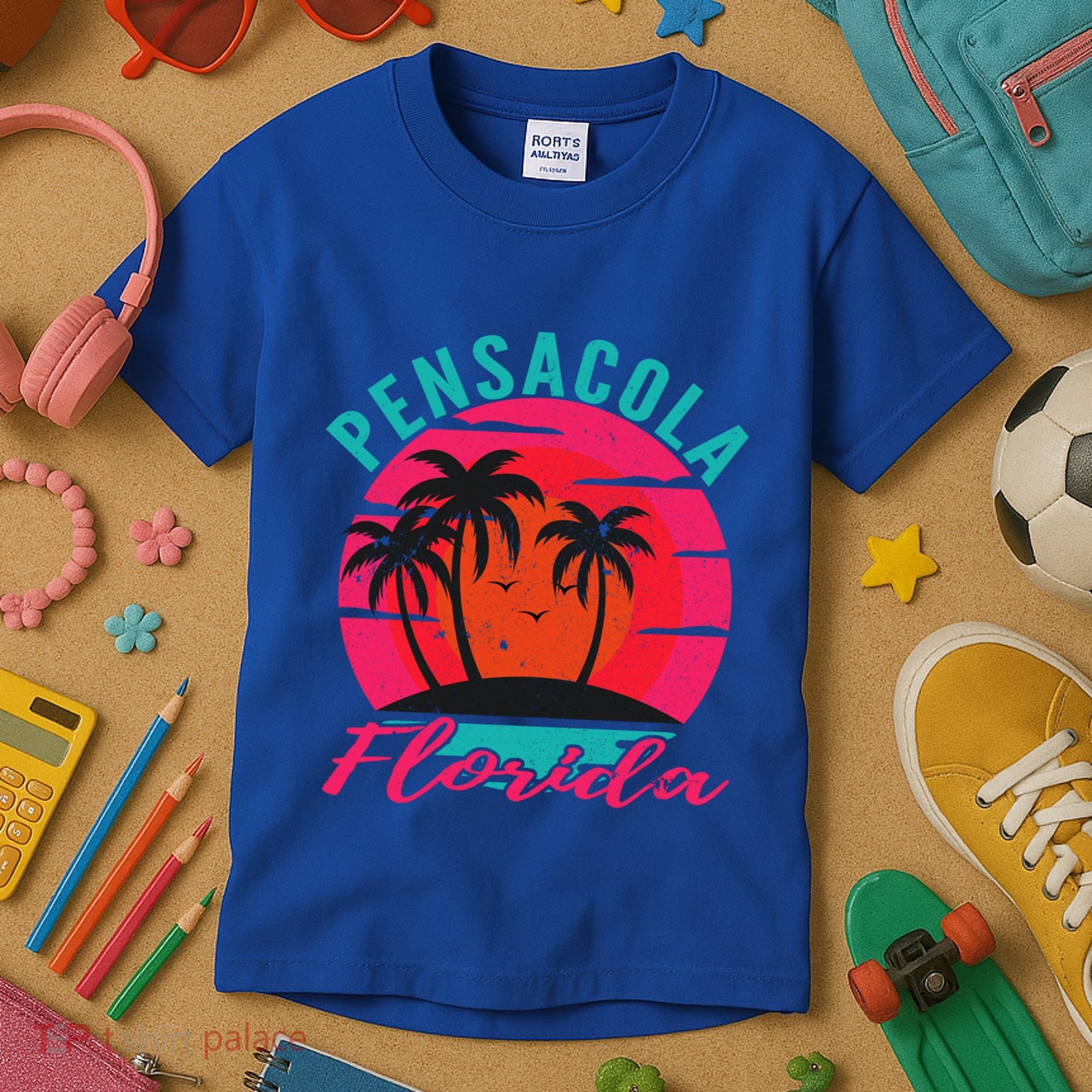 Pensacola Florida Beach Vacation Sunset Gift Kids T-Shirt