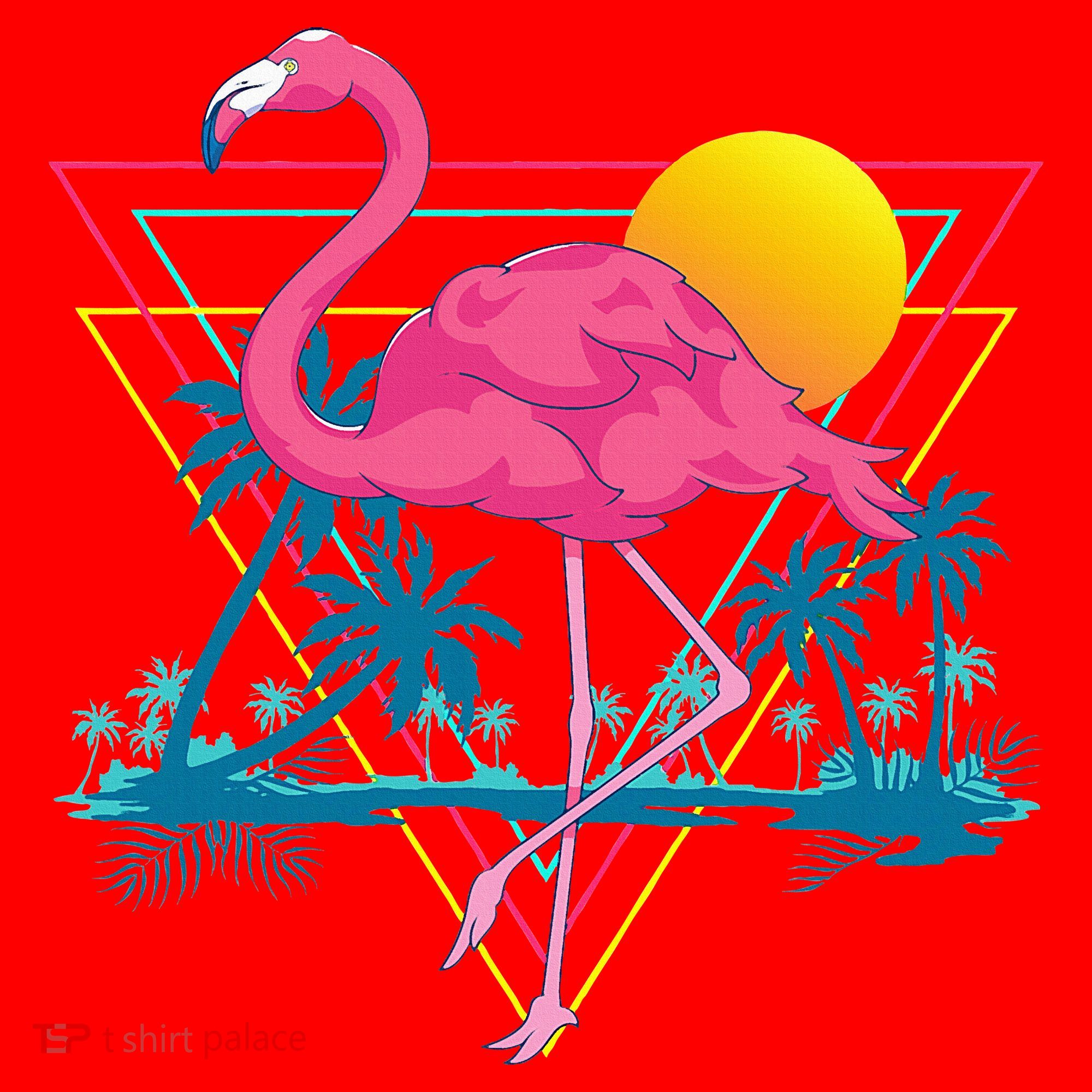 Pink Flamingo Beach Summer Vibes Palm Trees Tropical Summer Santa Hat
