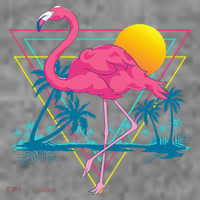 Pink Flamingo Beach Summer Vibes Palm Trees Tropical Summer Toddler Hoodie thumb 2