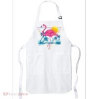 Pink Flamingo Beach Summer Vibes Palm Trees Tropical Summer Apron thumb 0