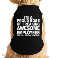Proud Freaking Boss Of Awesome Employees Funny Gift Doggie Tank thumb 0